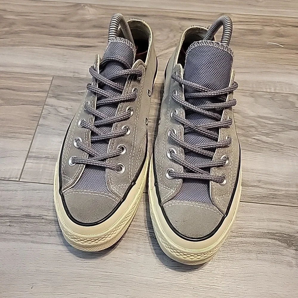 Converse All Star Canvas Sneakers Size 5.5 Mens 7.5 Womens Gray Suede #162376C